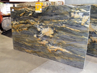 Marine Blue Extra Quartzite Slab 7852